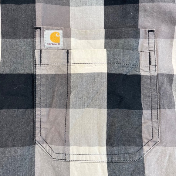 Carhartt Relaxed Fit Short Sleeve Button Down Plaid Shirt Men’s 2XL Quantity 2 - Picture 4 of 16